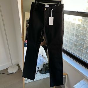 NWT! Frame Le mini boot black coated pants sz30
